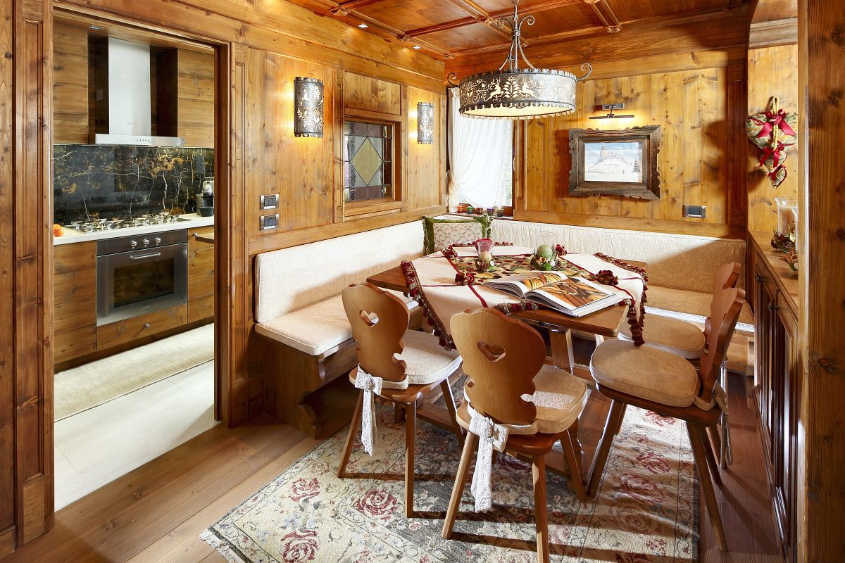 A tipical house with rock inside in Cortina d'Ampezzo